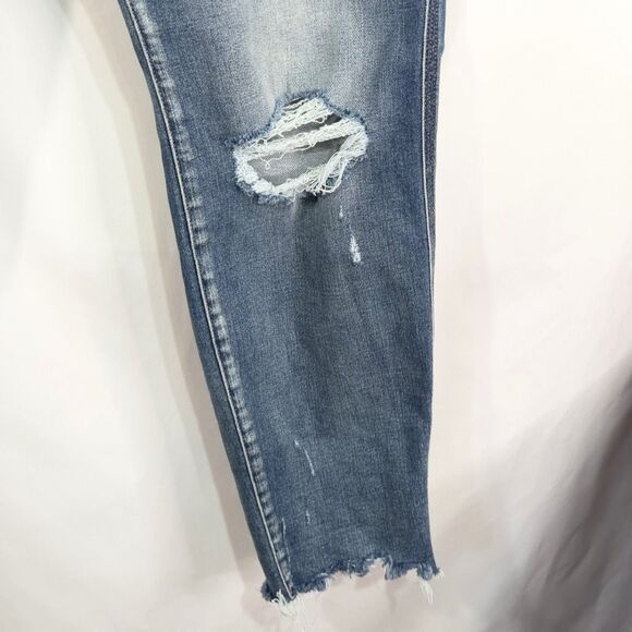 Lane Bryant Plus Size 20 Jeans‎ Ripped Distressed Raw Hem Skinny Stretch 475 - Picture 5 of 13